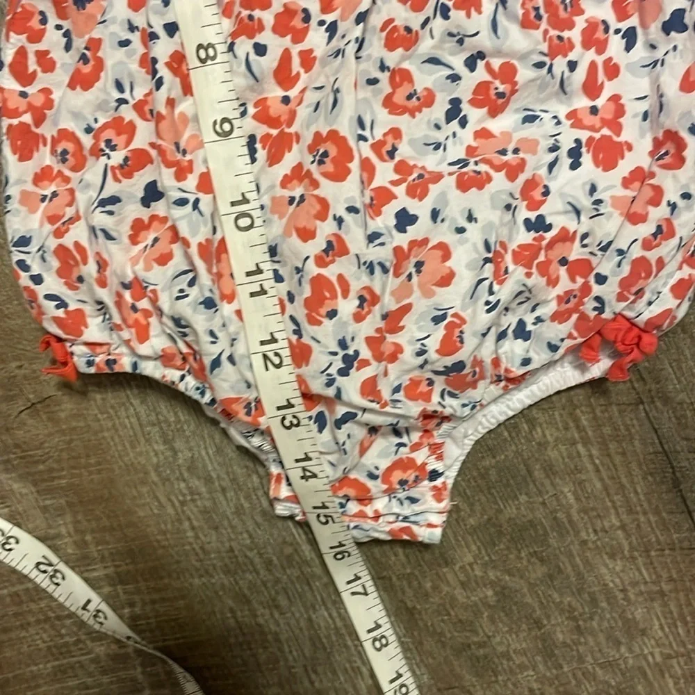 Tommy Bahama Floral Smocked Top Onesie Bodysuit Sleeveless size 18 months